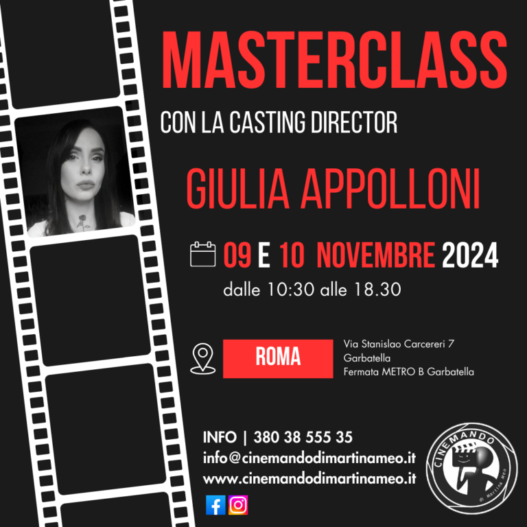 Masterclass con la Casting Director Giulia Apolloni